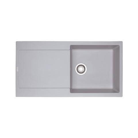 Lavello MRG611LAL 1 vasca Gocciolatoio Reversibile Dimensioni 97 x 50 cm Colore Alluminio Serie Maris - Foto 1