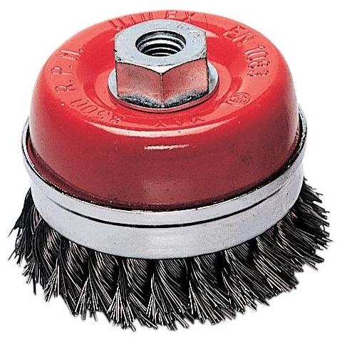 Spazzola a Tazza per Smerigliatrice Filo Ritorto 0,5 mm Ø 125X33 mm Filetto 14Ma - Foto 2