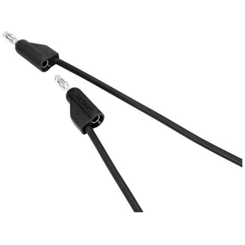 Cavo Di Misura [ spina 4 Mm - Spina 4 Mm] 1 M Nero - Foto 1