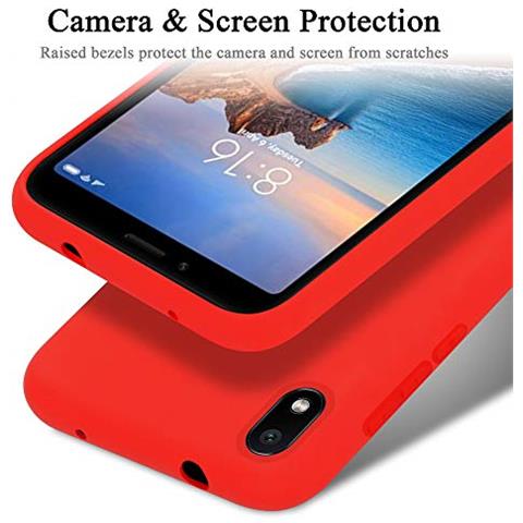 Custodia Compatibile Con Xiaomi Redmi 7a In Liquid Rosso - Coperchio Protettivo In Silicone Tpu Flessibile - Foto 2