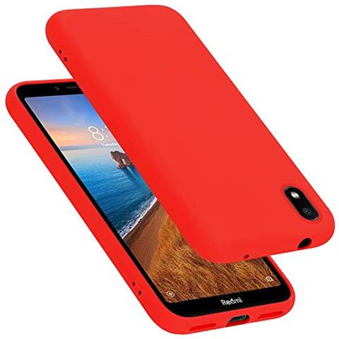 Custodia Compatibile Con Xiaomi Redmi 7a In Liquid Rosso - Coperchio Protettivo In Silicone Tpu Flessibile - Foto 1