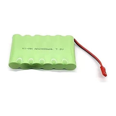 1 Pezzo Pacco Batteria Ricaricabile 7.2v 2400mah Ni-mh Aa Jst Per Veicoli Rc Truck Cars - Foto 1