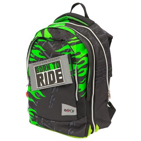 Zainetto Giochi Preziosi Gg9q2610 Gopop Monster Trucks Nero E Verde - Foto 1