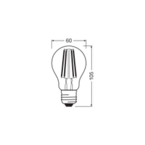 Osram Lampadina Led A E27 Trasparente 4w 840lm 3000k Ip20 300° [lv-4099854009976] - Foto 4