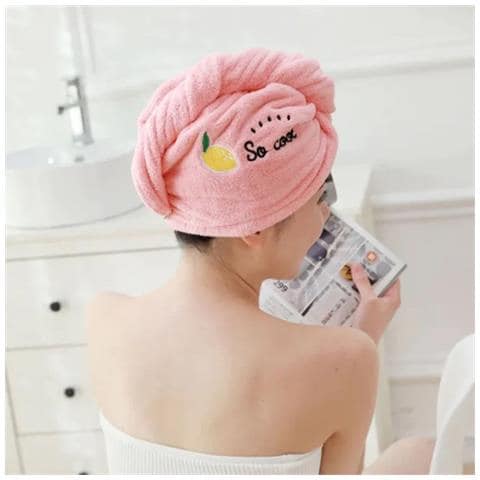 Asciugamano Per Asciugare Rapidamente I Capelli - Rosa - Foto 1