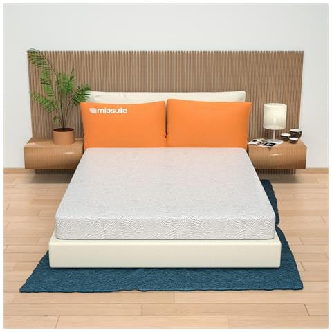 MIASUITE Materasso Sfoderabile 160x190 Matrimoniale - Alto 18 Cm Waterfoam Anallergico Antiacaro Traspirante | Sim