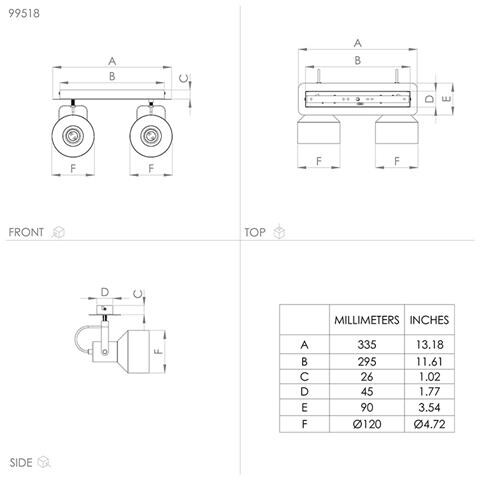 Plafoniera Industrial Casibare 2 Luci Acciaio Nero - Foto 2