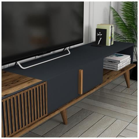 Mobile Tv Design Legno E Antracite 180 Cm Nola - Foto 5