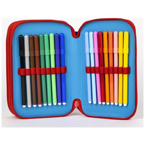 Plumier Triplo Rosso 13 X 7,5 X 20 Cm - Foto 2