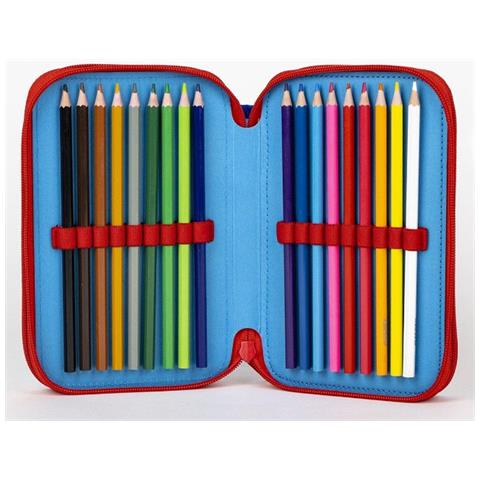Plumier Triplo Rosso 13 X 7,5 X 20 Cm - Foto 4