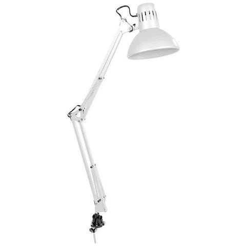 Lampada Da Scrivania Melbourne E27 60 W Flexo /lampada Da Scrivania Bianco Metallo 24 X 98 Cm - Foto 1