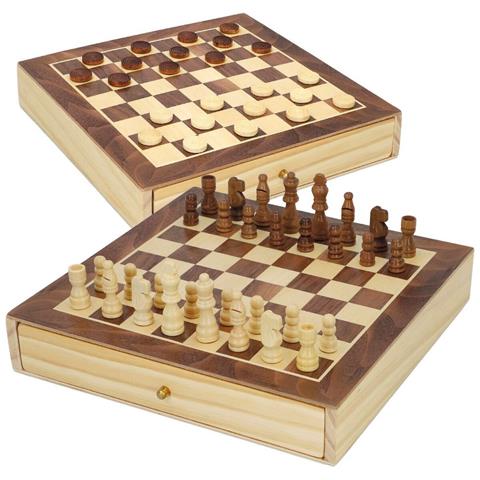 Tabellone Da Scacchi E Dama Colorbaby Sertar Legno (4 Unità) - Foto 5