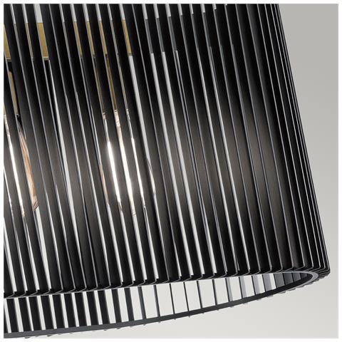Lampadario Contemporaneo Linara Acciaio Nero Ottone Naturale Ottone 5 Luci E27 - Foto 2