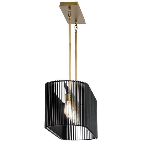 Lampadario Contemporaneo Linara Acciaio Nero Ottone Naturale Ottone 5 Luci E27 - Foto 5
