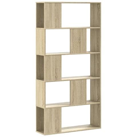Libreria 5 Ripiani Rovere Sonoma 80,5x23,5x162,5cm Multistrato - Foto 2