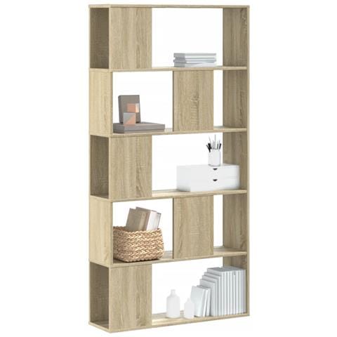 Libreria 5 Ripiani Rovere Sonoma 80,5x23,5x162,5cm Multistrato - Foto 1