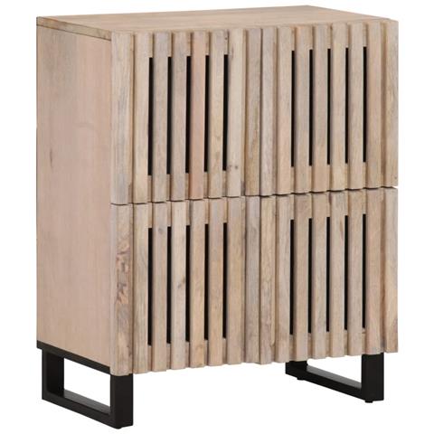 Credenza 60x34x75 Cm In Legno Massello Di Mango - Foto 1