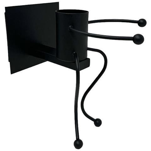 Applique Da Parete A Forma Di Omino Lampada In Metallo Nero E27 - Foto 2