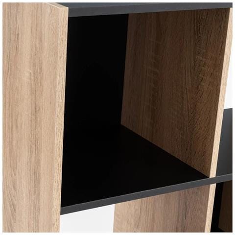 Libreria Scaffale A 4 Ripiani Con 8 Scomparti In Legno Di Truciolato Da 12mm Di Spessore Laminato Con Hpl,ufficio, Soggiorno,studi - Foto 5