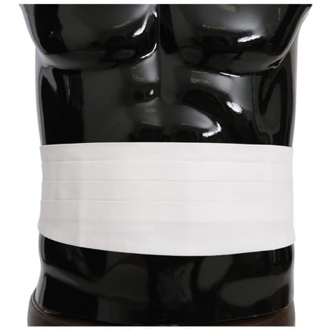 Cintura Da Uomo In Cotone Bianco Con Fascia In Vita - It56 - Xxl - Foto 1