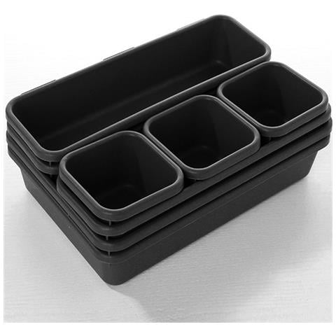 Set Di Organizer Per Cassetti Da 8 Pezzi Black - Foto 1