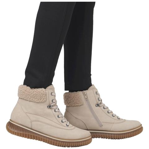 Beige Casual Closed Ladies Mid Height Boots Stivaletti Pelle Sintetica Scarpe Donna Beige Eu 37, 74200-62 - Foto 2