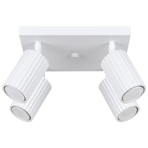 Lampada Da Soffitto Karbon 4 Bianco Sl. 1545 - Minimalista Lampada Da Soffitto Bianco 16.5x25x25 Cm - Foto 1