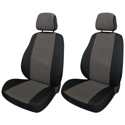 Serie Completa Coprisedili Fast&smart Tg. Media Tess. Misto Cotone Nero/antracite - Foto 2