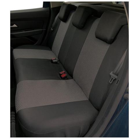 Serie Completa Coprisedili Fast&smart Tg. Media Tess. Misto Cotone Nero/antracite - Foto 3