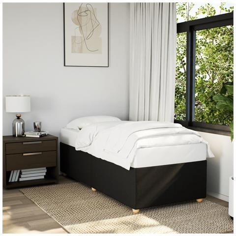 Giroletto Senza Materasso Nero 90x190 Cm In Tessuto - Foto 1