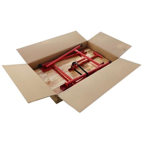 Banco Da Lavoro Per Officina - Tavolo Pieghevole In Legno E Acciaio Per Il Fai Da Te - 120 Cm (l) X 62,5 (p) Cm X 83 Cm (h) - Foto 3