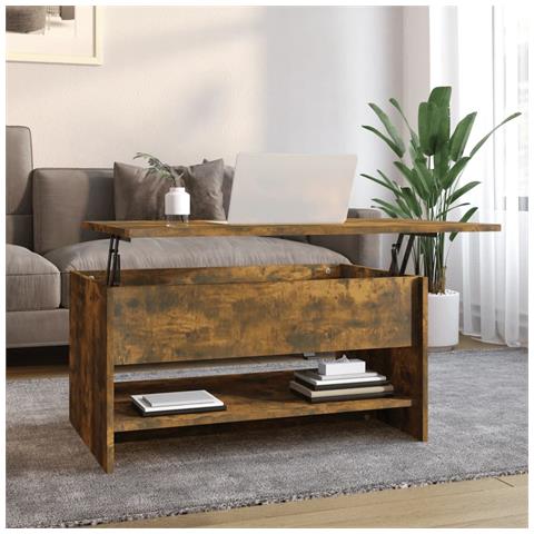 Lusso Casadino -  Tavolino Da Salotto Rovere Fumo 80x50x40 Cm Legno Multistrato - Foto 8