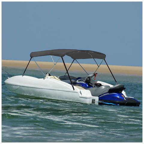 Bimini Di Prua Con Tendalino A 3 Archi Antracite 183x196x137 Cm - Foto 8