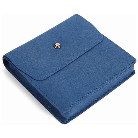 Custodia Portagioielli Con Chiusura Magnetica, Sacchetto Regalo In Velluto Morbido Per Anelli, Collane Blue - Foto 1