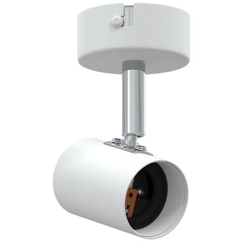 Lampada da Soffitto 1 Via Regolabile Bianca E27 - Foto 1