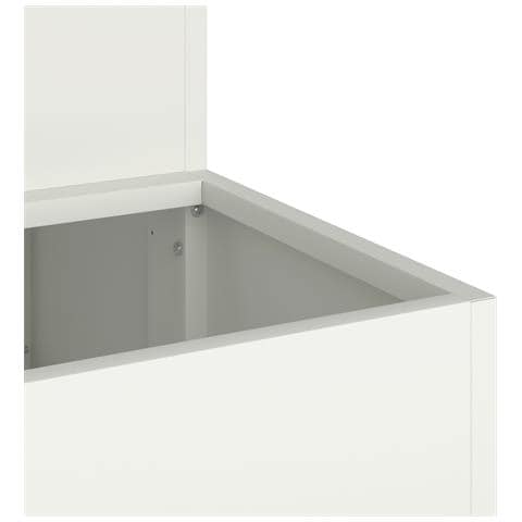 Fioriera da Giardino a 2 Strati 100x60x45 cm Bianca Acciaio - Foto 9