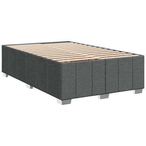 Giroletto a Molle con Materasso Grigio Scuro 120x190cm Tessuto - Foto 9