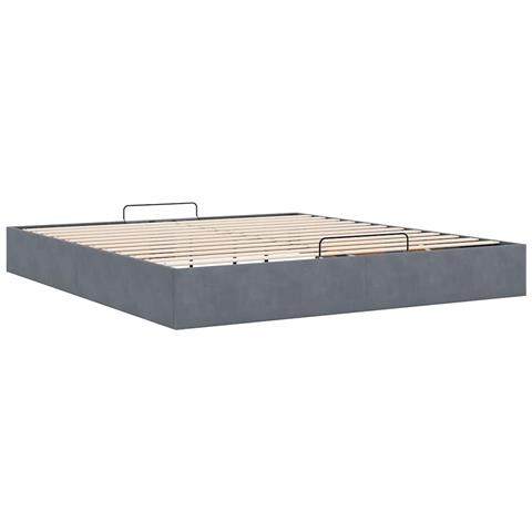 Struttura Letto Pouf senza Materasso 160x200 cm in Velluto - Foto 9