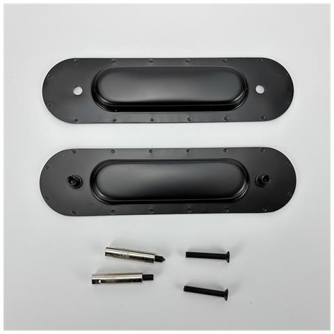 Maniglia A Incasso Per Porta Nascosta - Ovale In Acciaio Inox, Set Completo Per Porta Scorrevole Black - Foto 13