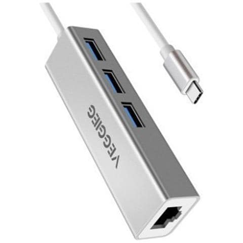 Adattatore Da Type-c A Gigabit Ethernet Con Hub Usb A 3 Porte - Connettività Ad Alta Velocità - Foto 2