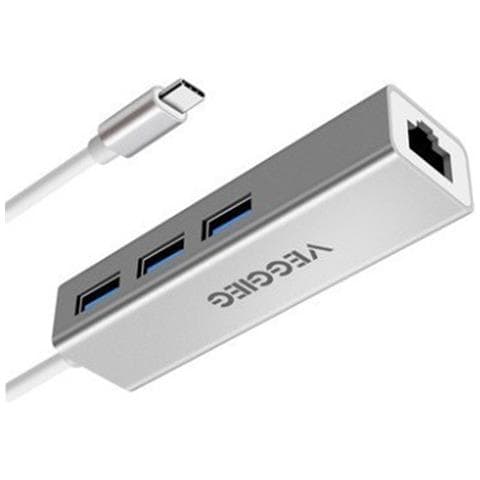 Adattatore Da Type-c A Gigabit Ethernet Con Hub Usb A 3 Porte - Connettività Ad Alta Velocità - Foto 3
