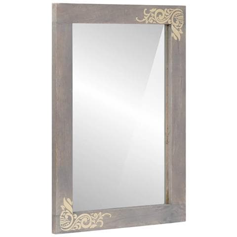 Specchio da bagno con specchio Grigio e Argento 50 x 70 x 3 cm - Foto 1