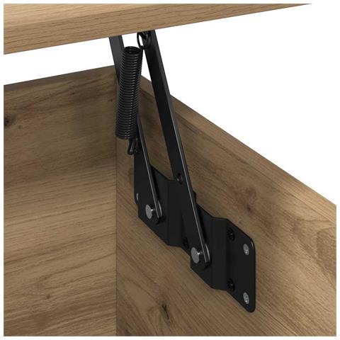 Tavolino da salotto rovere artigianale 90 x 44.5 x 45 cm - Foto 9