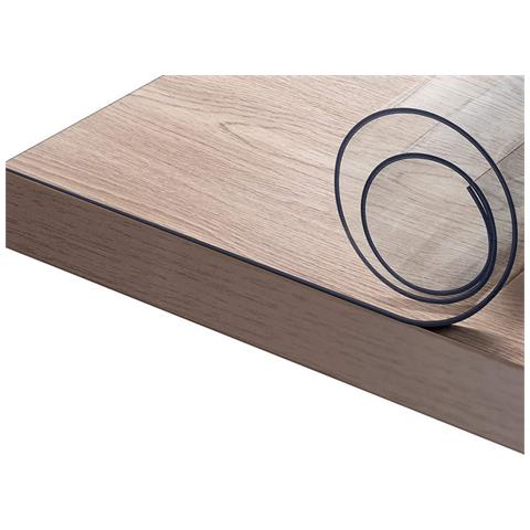 Tovaglia Antimacchia Plastificata Pvc Trasparente Proteggi Tavolo Crystal 100x100 Trasparente - Foto 1