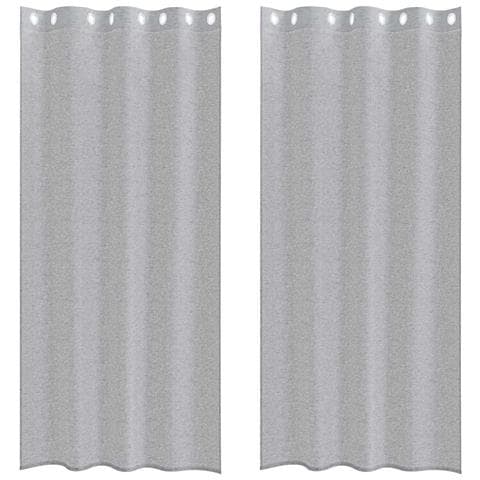 Tende con tende 2 pcs Grigio scuro Poliestere - Foto 1