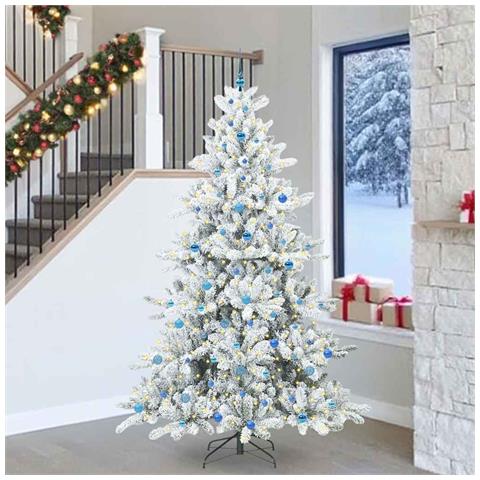 Albero di Natale Artificiale con Rami Pieghevoli Bianco 240 cm - Foto 2