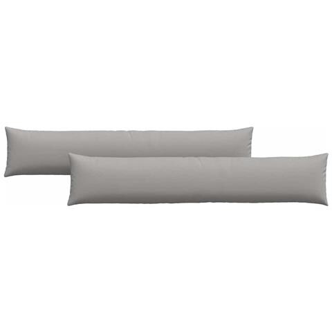 Cuscini da Divano 2 pcs Grigio 200 x 40 cm Tessuto - Foto 1