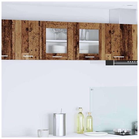 Armadio pensile Riga Legno Antico e Bianco 80 x 31 x 40 cm - Foto 2