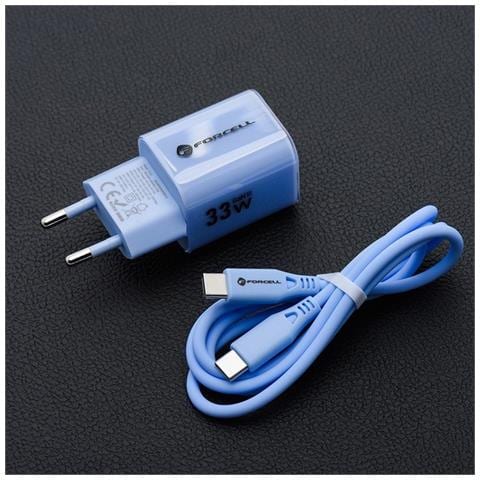 Caricabatterie Da Casa Originale Gan 33w Pd 1x Usb-a 1x Usb-c Fino A 33w Blu Per Smartphone - Foto 4