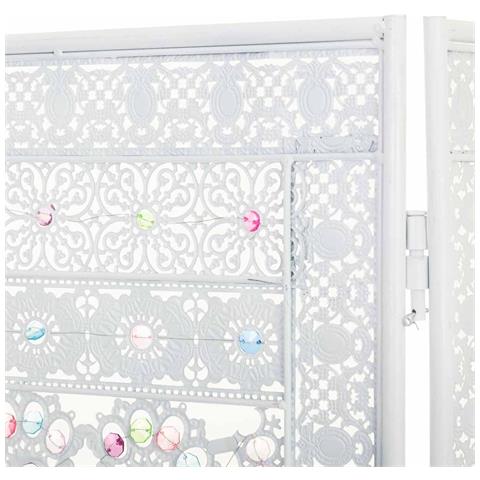 Paravento In Metallo Bianco E Acrilico Colorato 160x3x172 - Foto 7